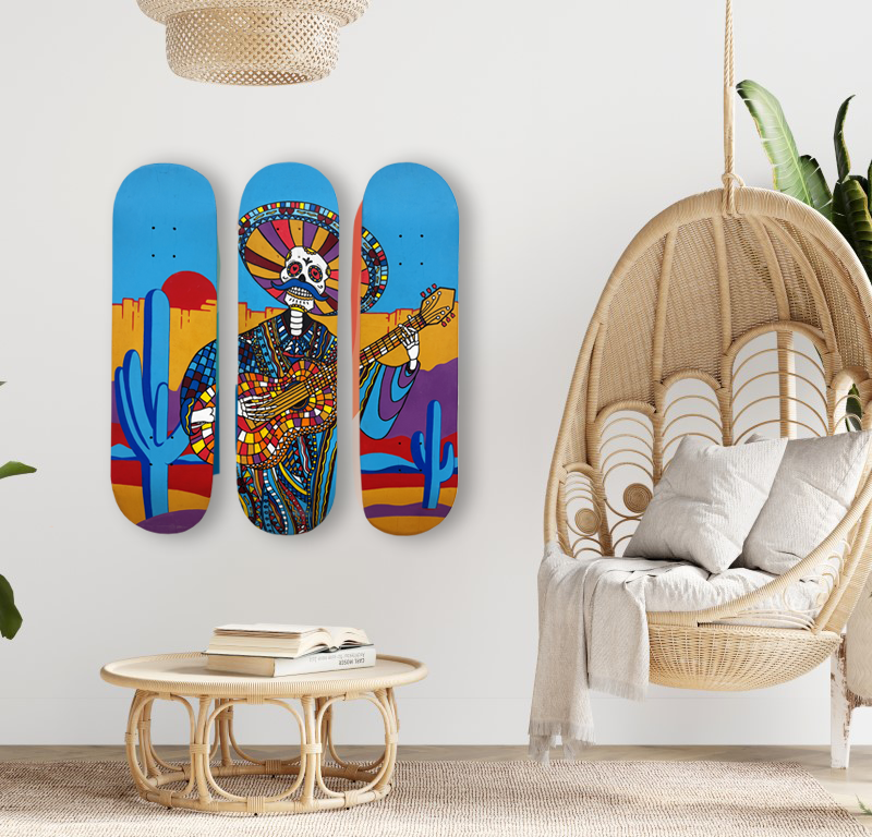 TRIPTYQUE SKATES  "MEXICO"